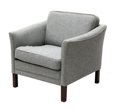 Lot 509 - A Danish grey upholstered armchair