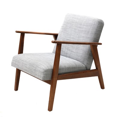 Lot 391 - A teak armchair