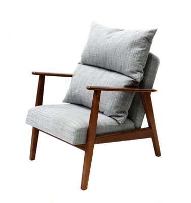 Lot 391 - A teak armchair