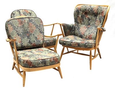 Lot 76 - A suite of three Ercol lounge chairs