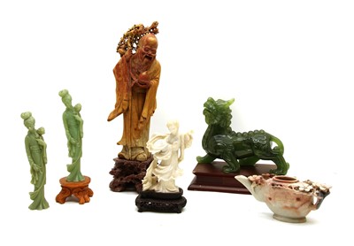 Lot 333 - A collection of Chinese stone carvings