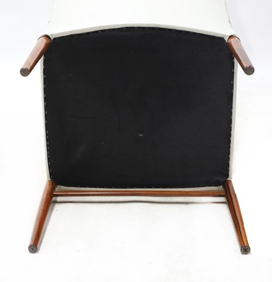 Lot 323 - A rosewood and leather desk chair