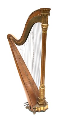 Lot 698 - A satinwood harp