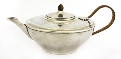 Lot 106 - A silver teapot
