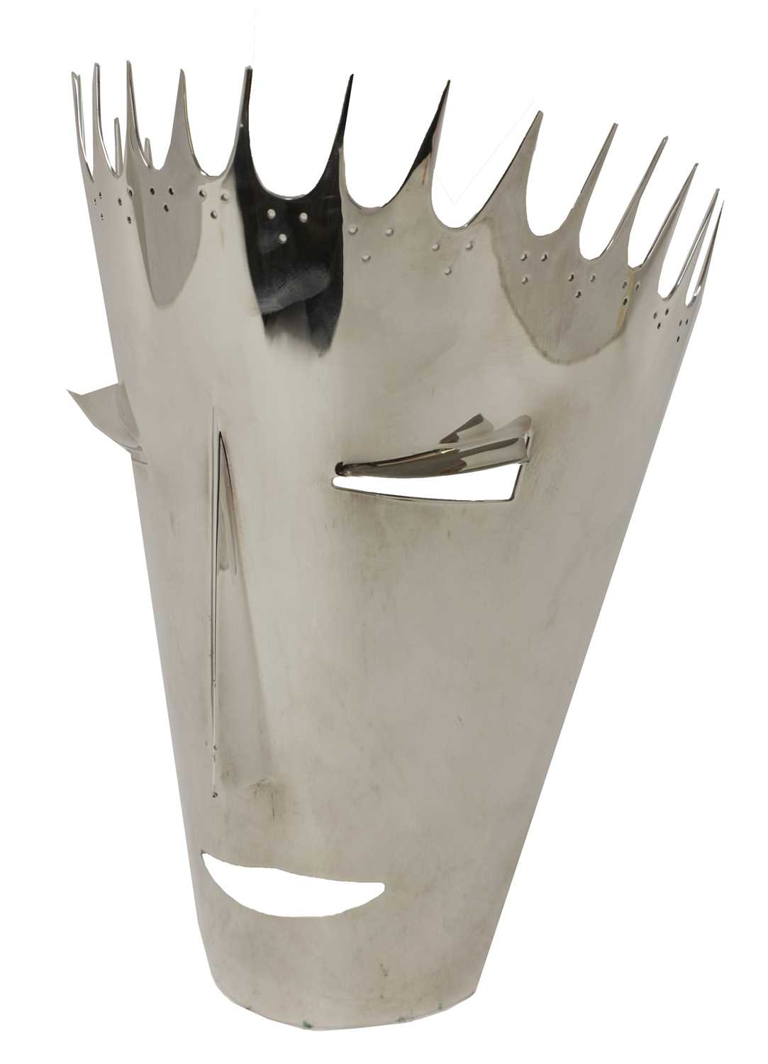 Lot 52 - A silver-plated face mask