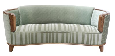 Lot 505 - An Art Deco curved sofa