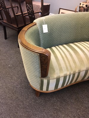 Lot 505 - An Art Deco curved sofa