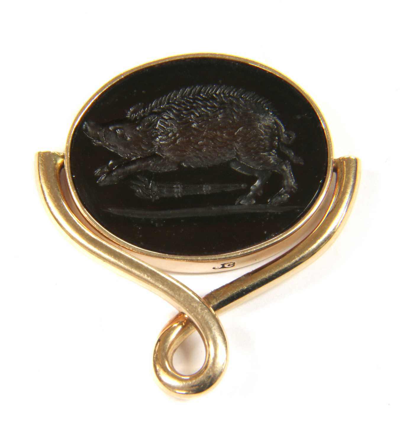 Lot 14 - A Georgian gold swivel seal