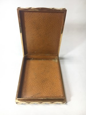 Lot 45 - An American gold and leather cigarette case by Paul Flato, c.1940