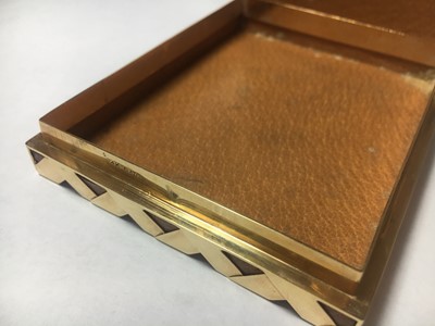 Lot 45 - An American gold and leather cigarette case by Paul Flato, c.1940