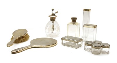 Lot 247 - A collection of silver dressing table items
