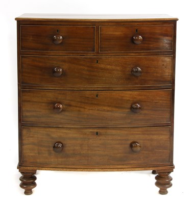 Lot 553 - A 19th century bowfront chest