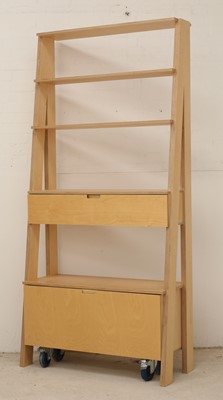 Lot 241 - A free-standing set of plywood shelves