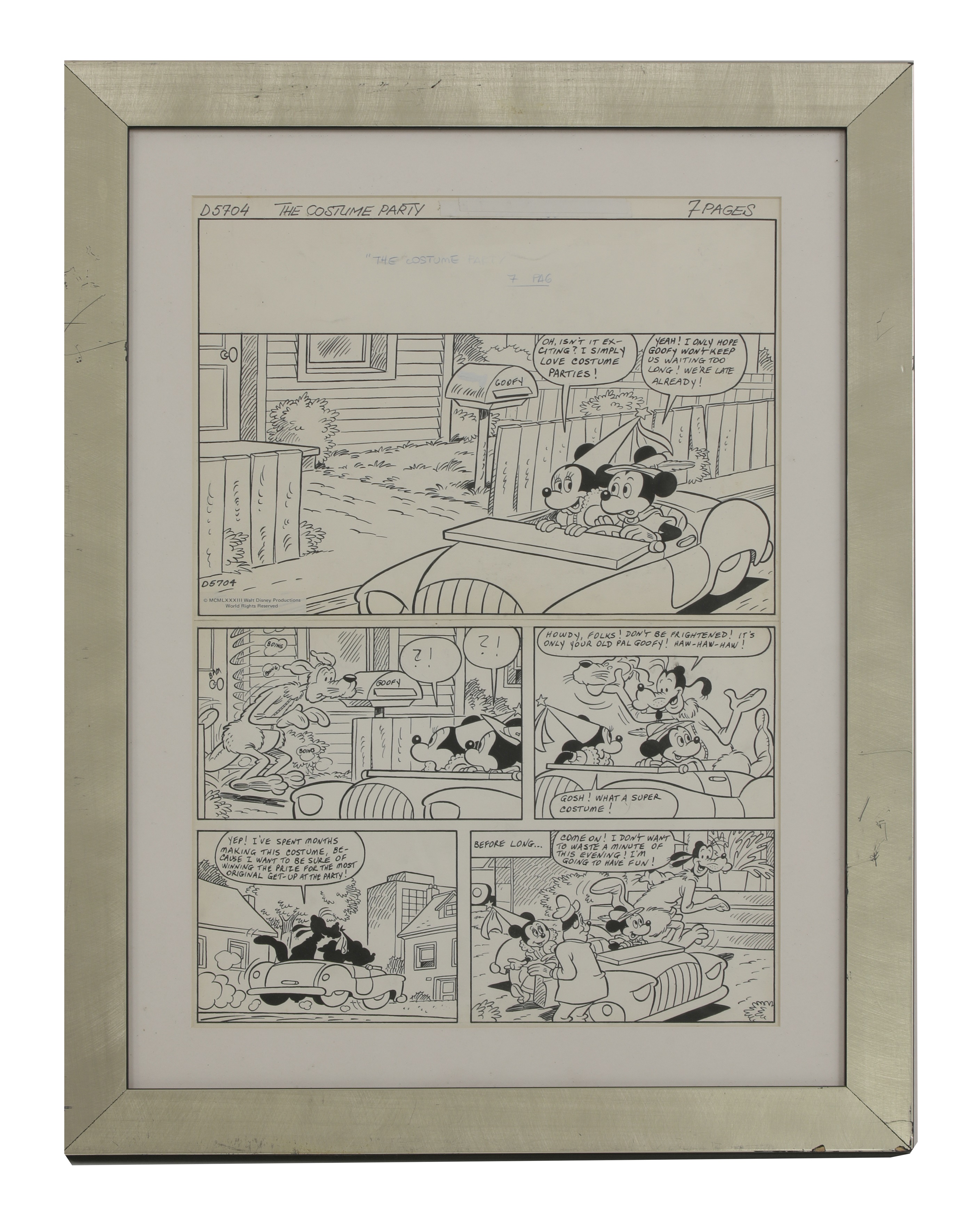 Lot 204 - Seven Walt Disney storyboards,