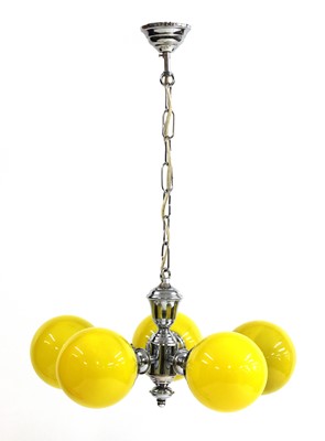 Lot 208 - An Italian hanging yellow electrolier
