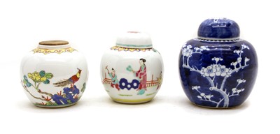 Lot 89 - A Chinese blue & white ginger jar and cover