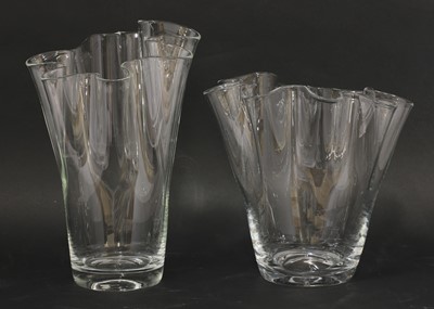 Lot 474 - Two large Italian Murano glass vases