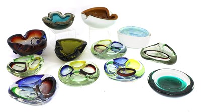 Lot 117 - Twelve Italian Murano glass dishes