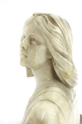 Lot 168 - An alabaster bust of a Florentine youth