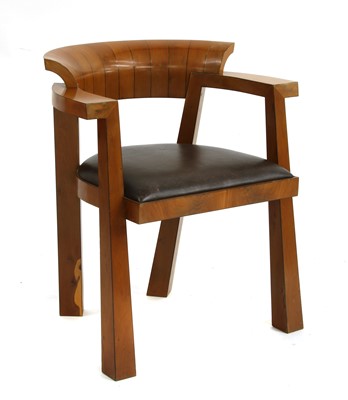Lot 285 - A mahogany and yew wood armchair