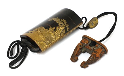 Lot 231 - A Japanese Meiji period lacquer five-case inro