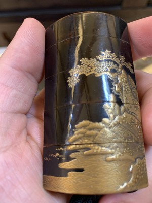 Lot 231 - A Japanese Meiji period lacquer five-case inro
