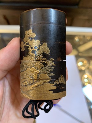 Lot 231 - A Japanese Meiji period lacquer five-case inro