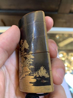 Lot 231 - A Japanese Meiji period lacquer five-case inro