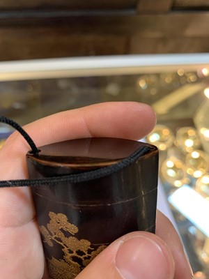 Lot 231 - A Japanese Meiji period lacquer five-case inro