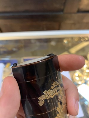 Lot 231 - A Japanese Meiji period lacquer five-case inro