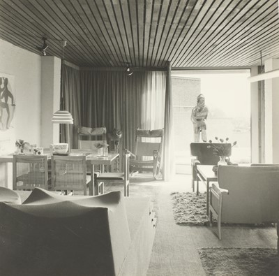 Lot 345 - Twenty-three photographs of the interior of Oscar Woollens shop