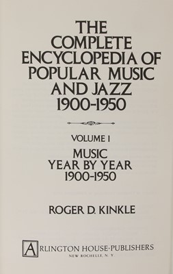 Lot 97 - Books: 'The Complete Encyclopaedia of Popular Music and Jazz 1900-1950'