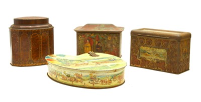 Lot 319 - A collection of various vintage biscuit tins