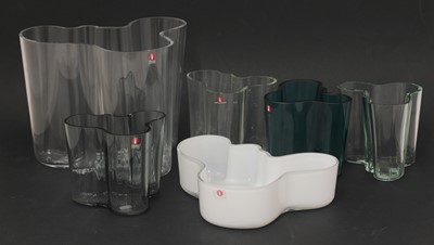 Lot 553 - Six Iittala glass vases