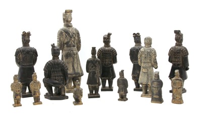 Lot 287 - Fourteen terracotta warrior figures