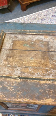 Lot 101 - An Austrian painted pine blanket box