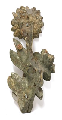 Lot 95 - A carved wooden and gilt carving fragment