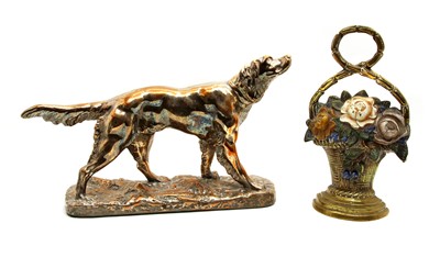 Lot 358 - A silver plated model of a setter