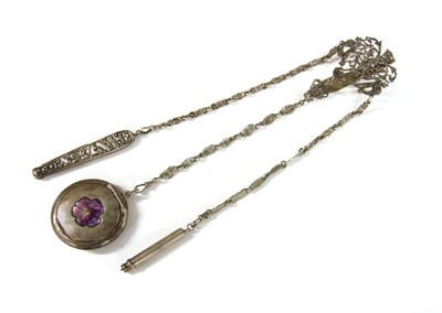 Lot 176 - A Victorian sterling silver chatelaine