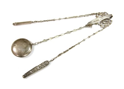 Lot 176 - A Victorian sterling silver chatelaine