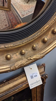 Lot 540 - A Regency gilt convex mirror