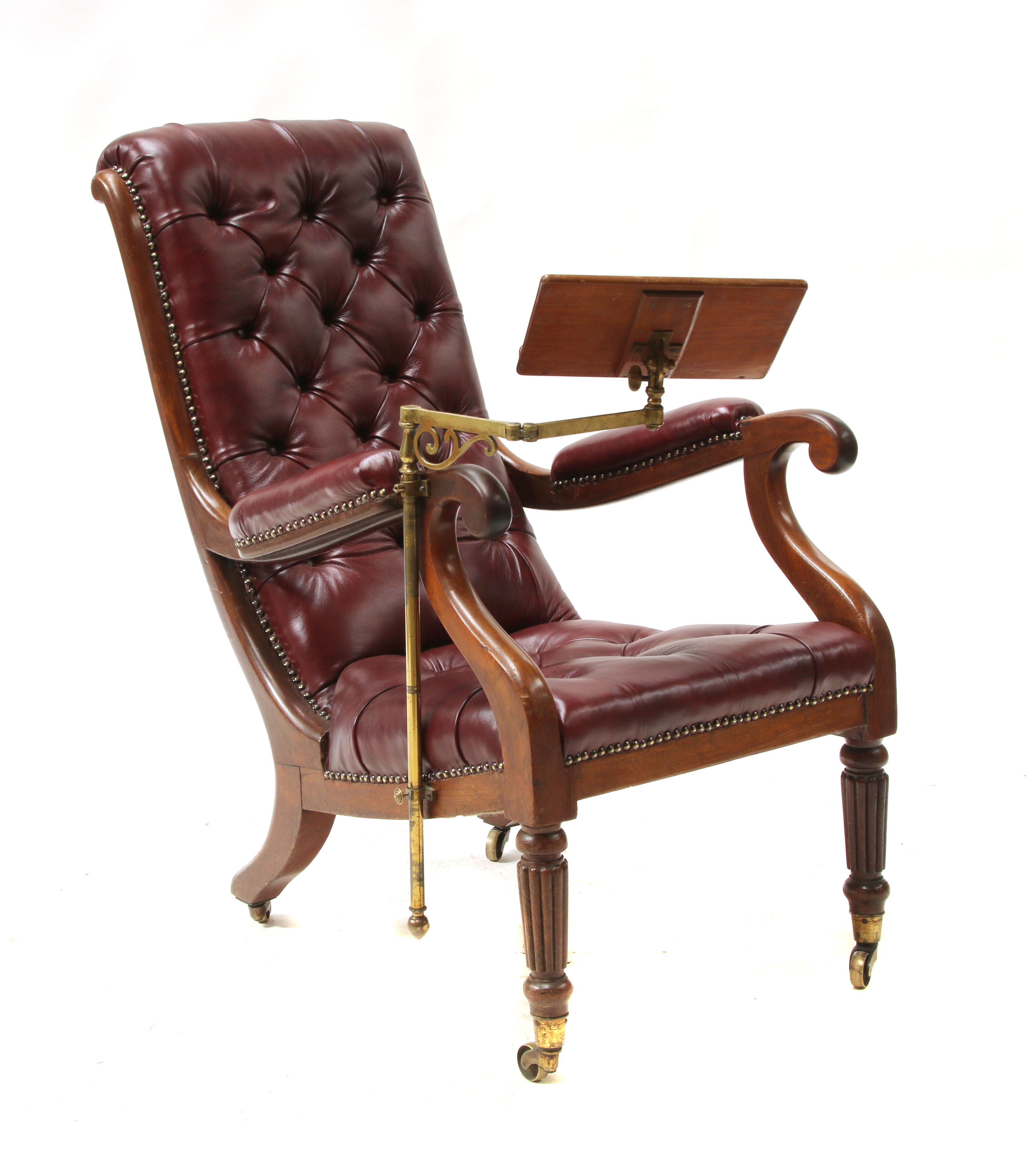 Lot 169 - A mahogany library reading chair,