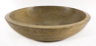 Lot 111 - A turned sycamore dairy bowl