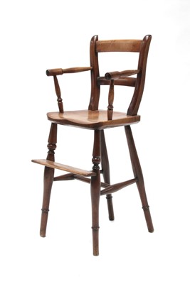 Lot 100 - A beechwood child's high chair