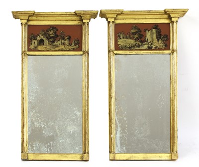 Lot 558 - A pair of George III-style pier glasses