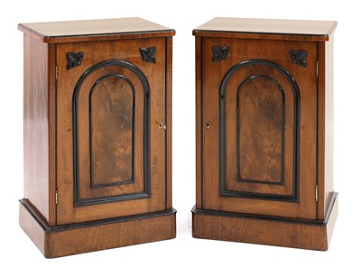 Lot 562 - A pair of mahogany bedside cupboards