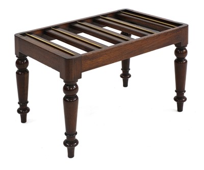 Lot 635 - A mahogany luggage rack