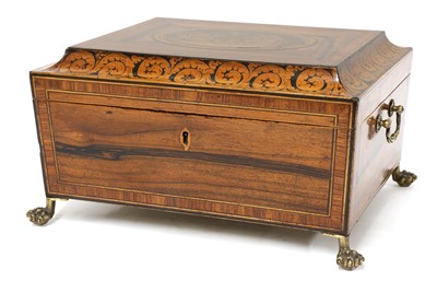 Lot 527 - A Regency rosewood workbox