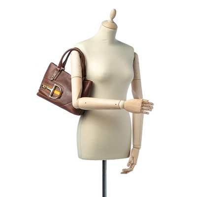 Lot 424 - A Gucci brown leather 'Hasler' tote