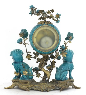 Lot 245 - A French ormolu table clock
